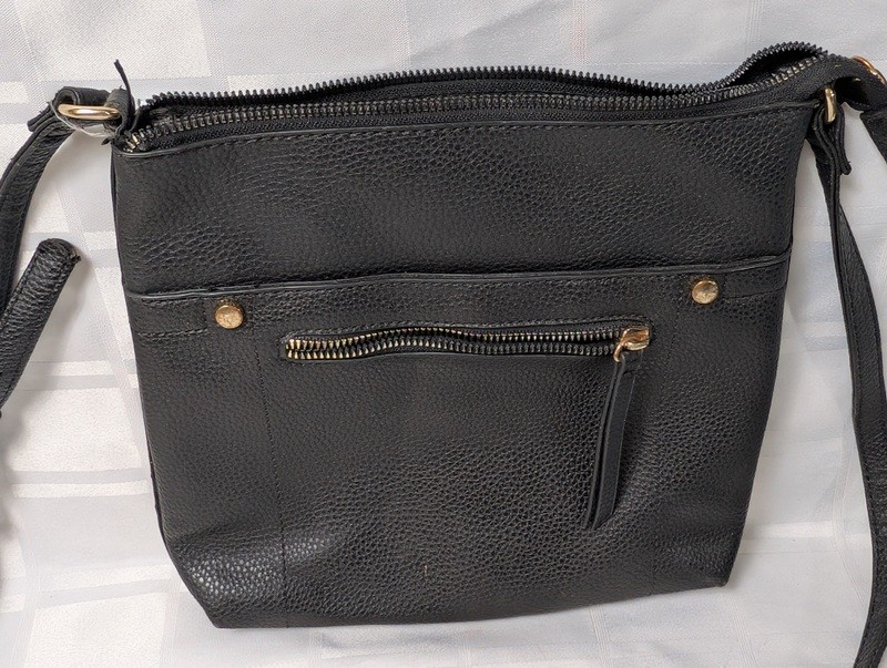 Black pebble-grain leather crossbody bag - image 3 of 8