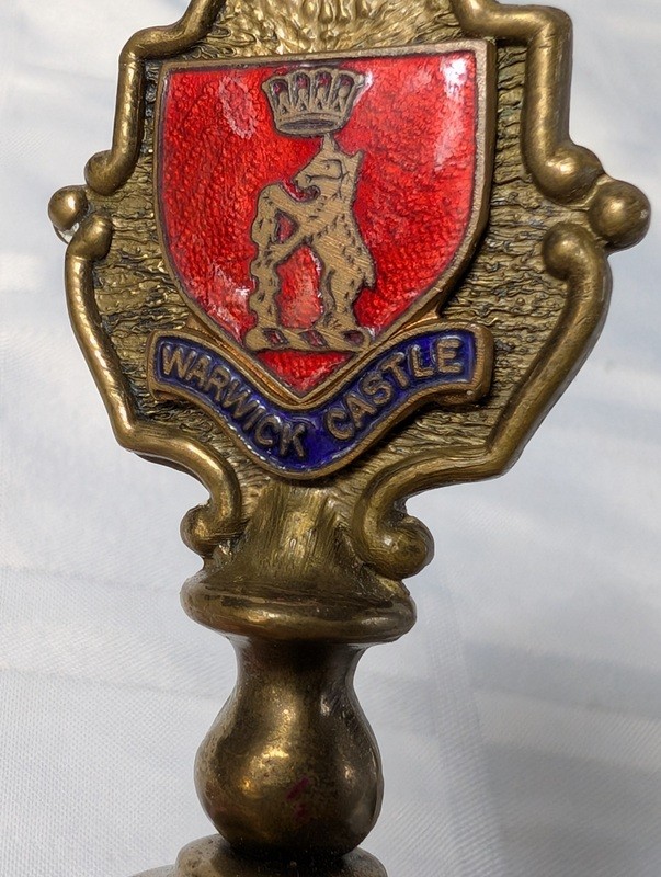 Brass Warwick Castle crest bell - image 4 of 8