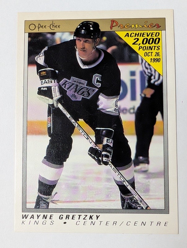 Wayne Gretzky Kings hockey trading cards (O-Pee-Chee Premier) - image 3 of 6