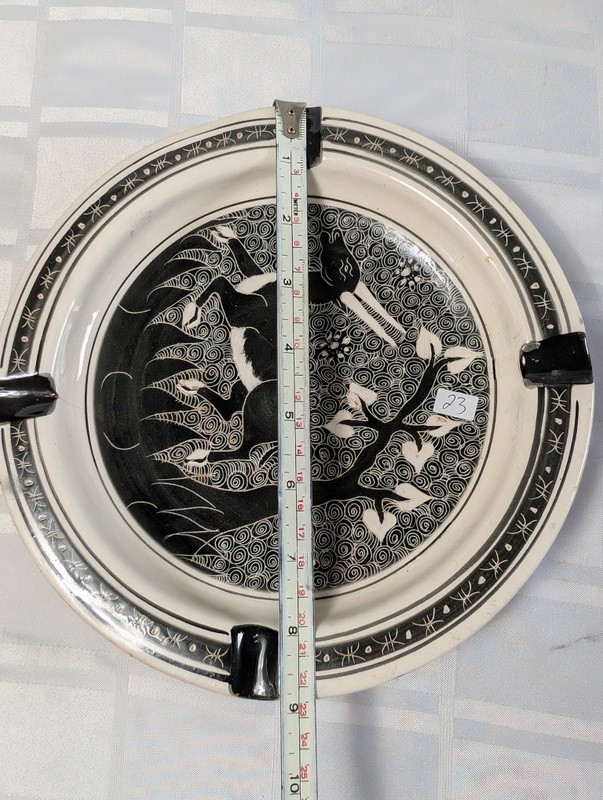 Ceramic plate with woodland scene and backstamp - image 8 of 10