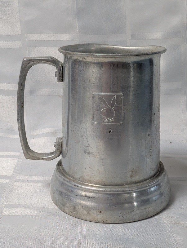 Metal beer stein with Playboy bunny emblem - image 1 of 12