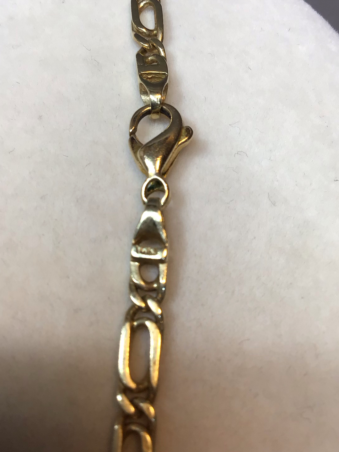 14K Yellow Gold & Jade Necklace (19+dwt) - image 7 of 9