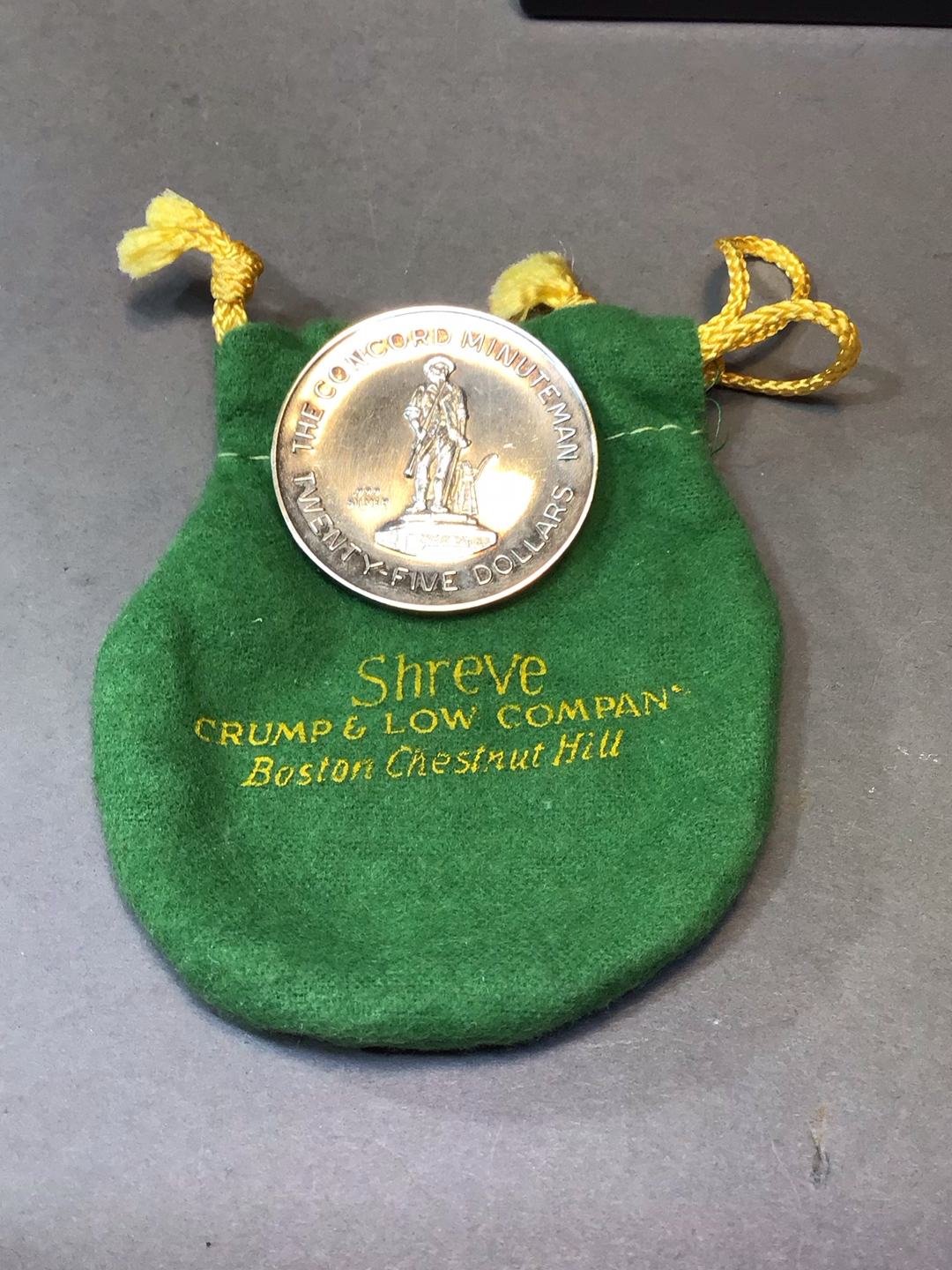 Shreve, Crump & Low Concord Minuteman Silver Coin (20+dwt) - image 1 of 6