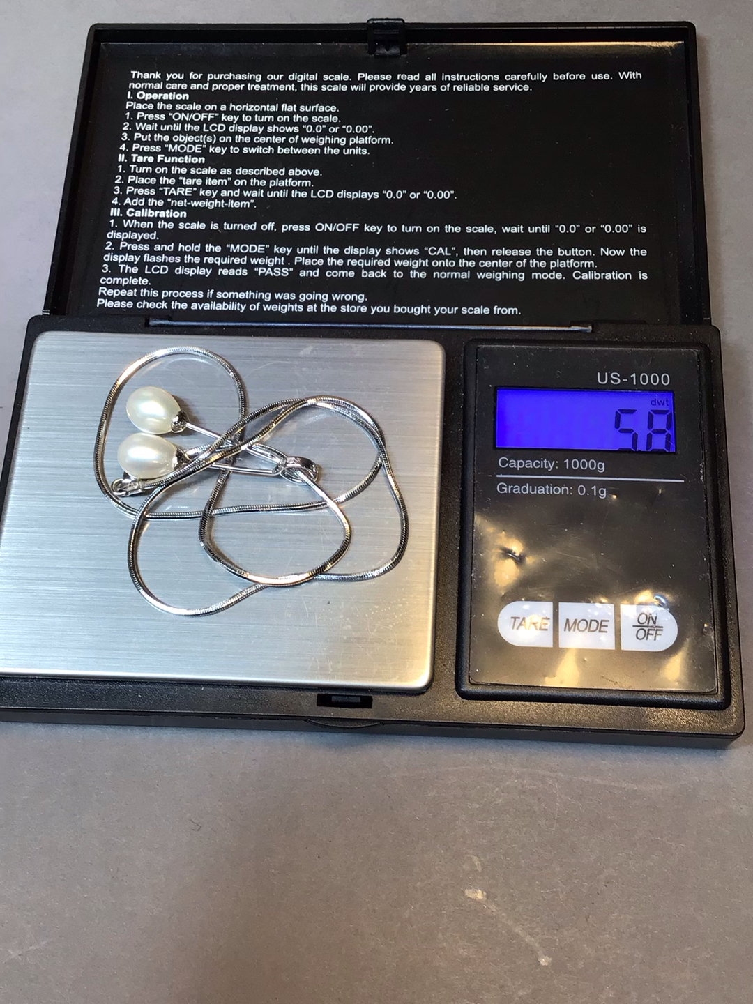 14K White Gold & Pearls Necklace (4+dwt) - image 7 of 8