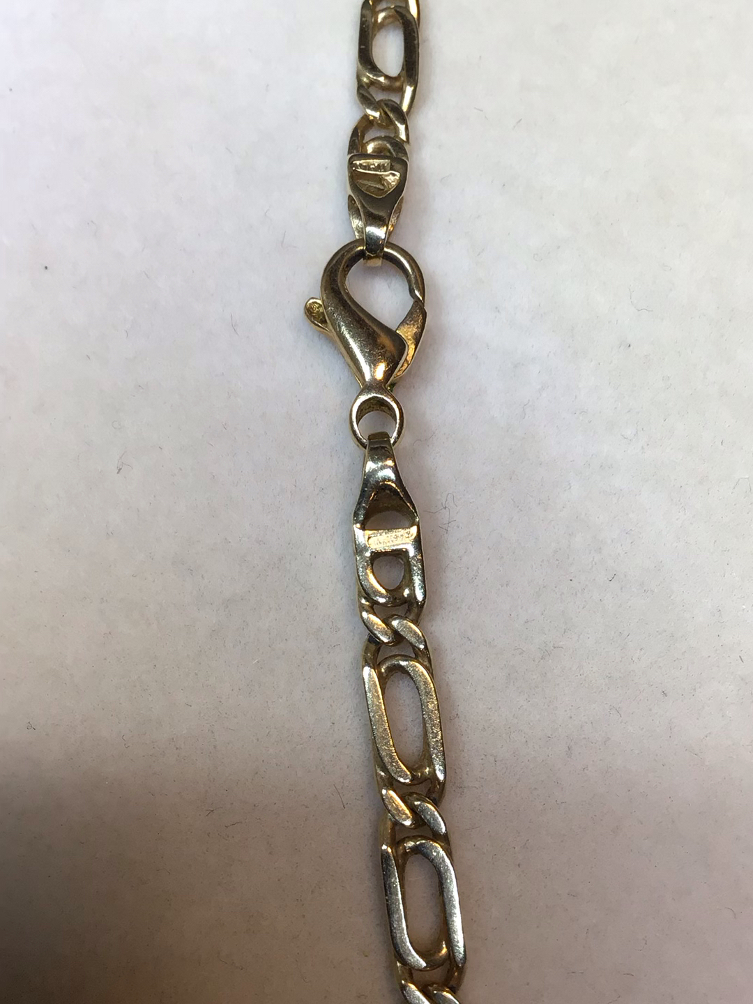 14K Yellow Gold & Jade Necklace (19+dwt) - image 6 of 9