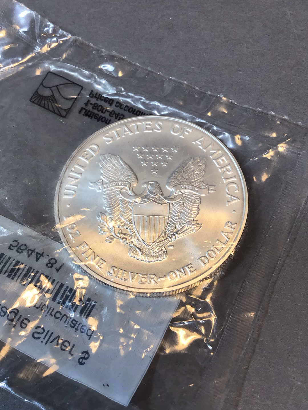 2007 Uncirculated American Eagle Silver Dollar (.999/20+dwt) - image 3 of 6