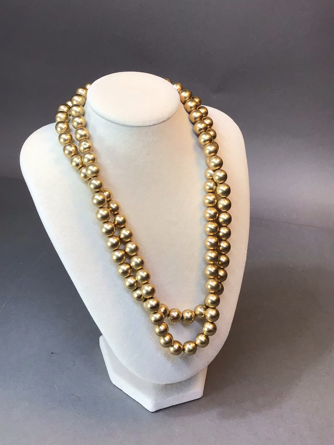 14K Double Strand Bead Necklace (49+dwt) - image 1 of 5