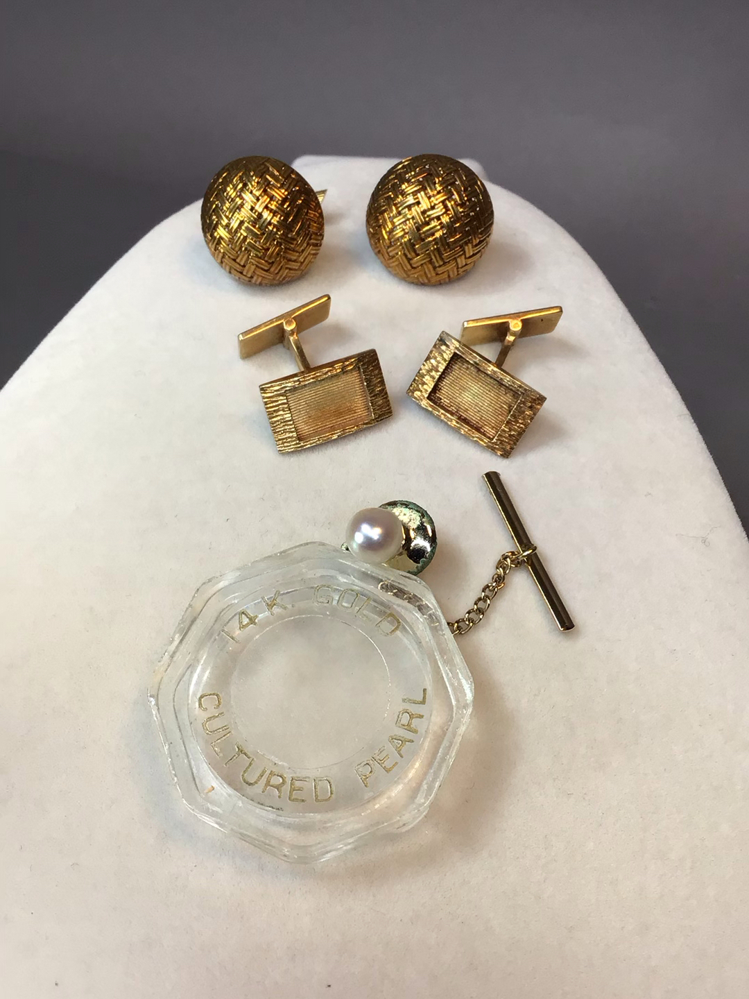 Vintage 14K / 18K Cufflinks (8+dwt, 9+dwt) - image 1 of 11