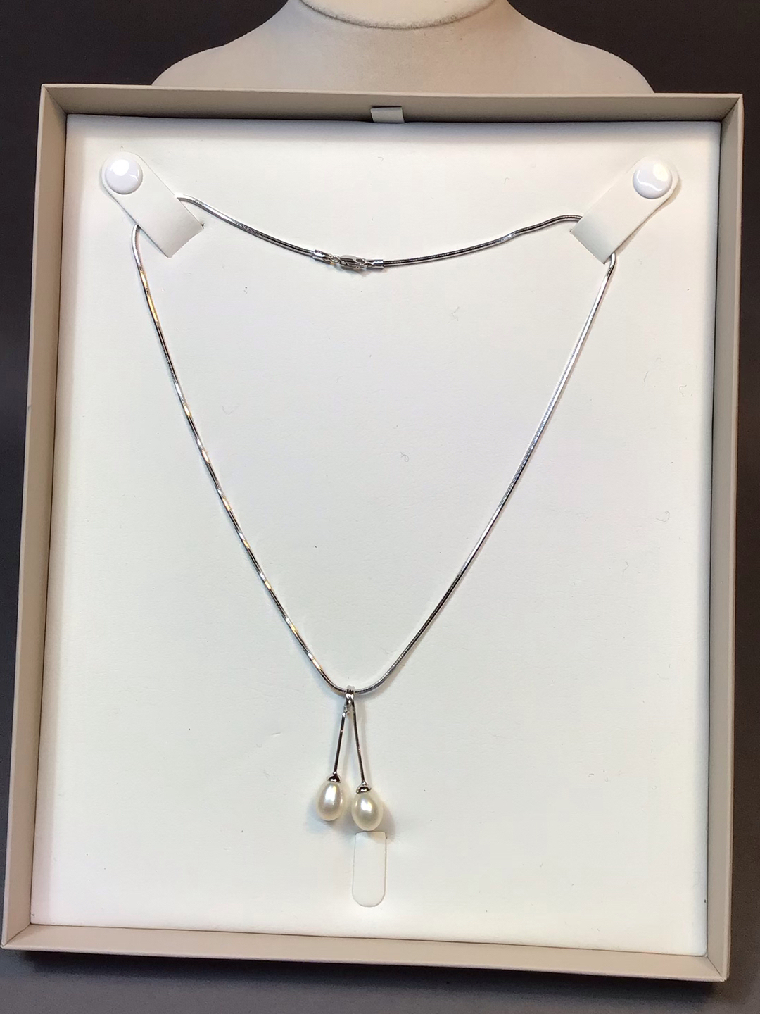 14K White Gold & Pearls Necklace (4+dwt) - image 1 of 8