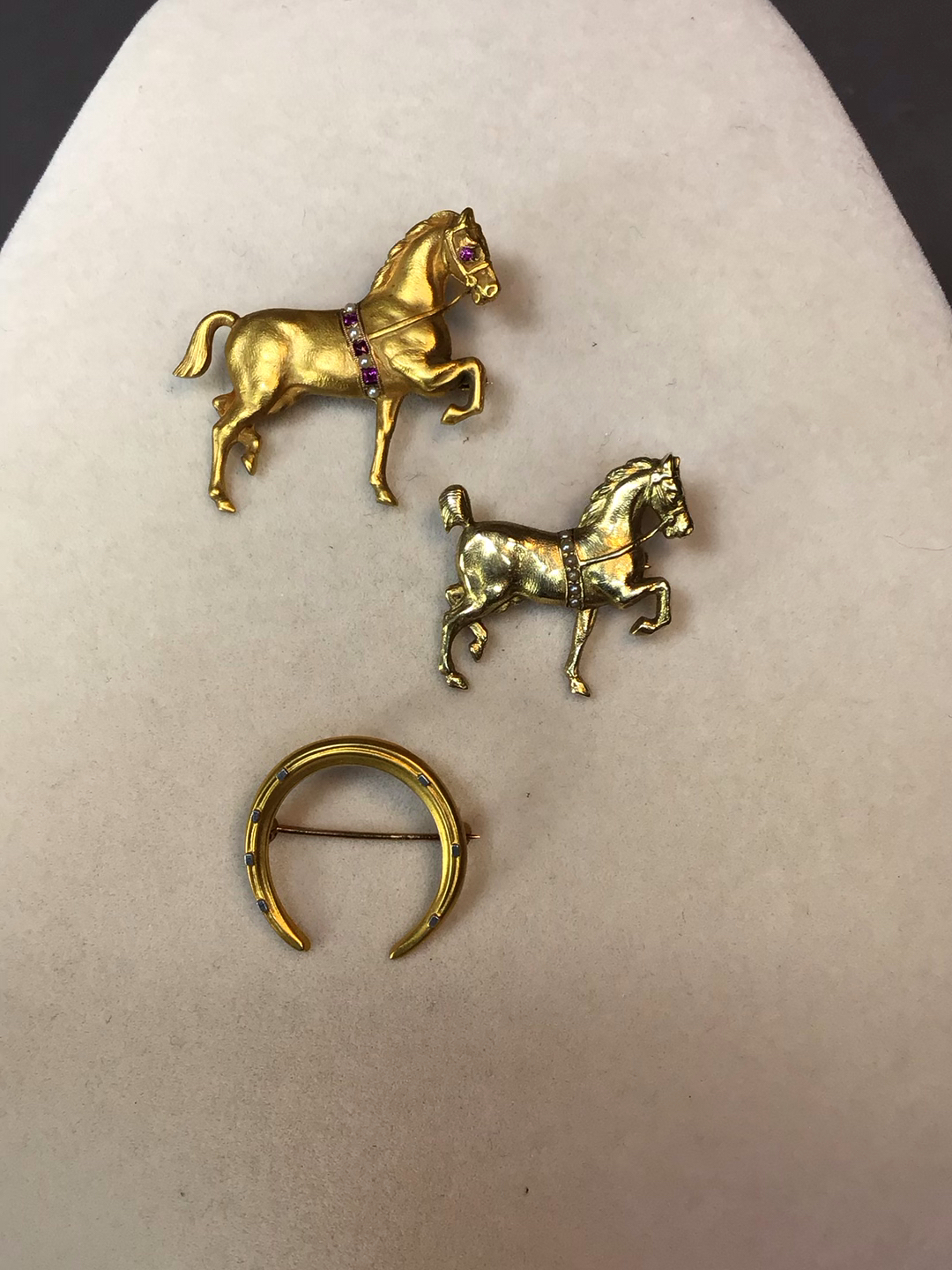 Antique 14K Yellow Gold Horse Pins (5+dwt) - image 1 of 10