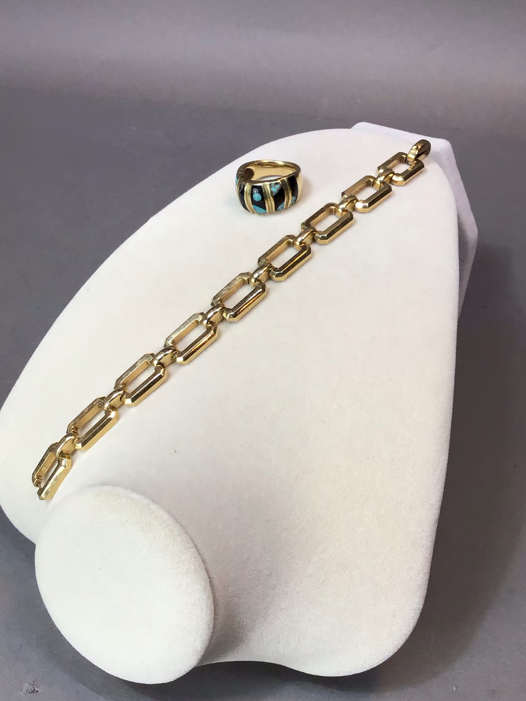14K Yellow Gold Bracelet & Ring (18+dwt) - image 1 of 9