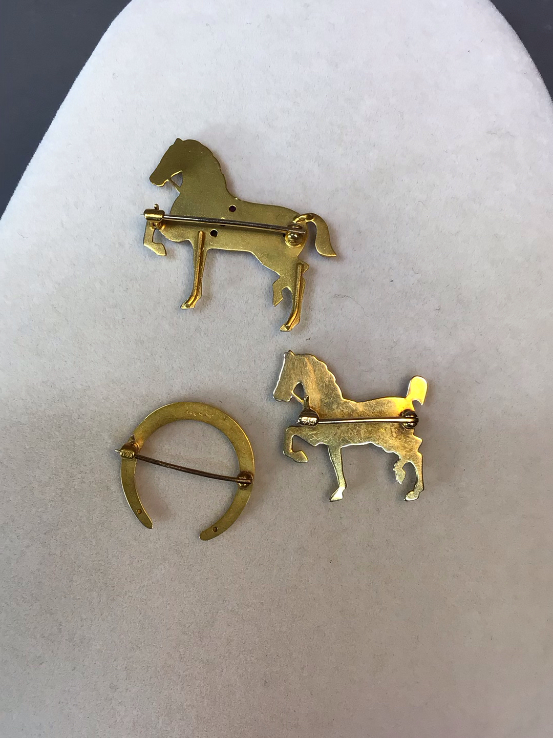 Antique 14K Yellow Gold Horse Pins (5+dwt) - image 2 of 10