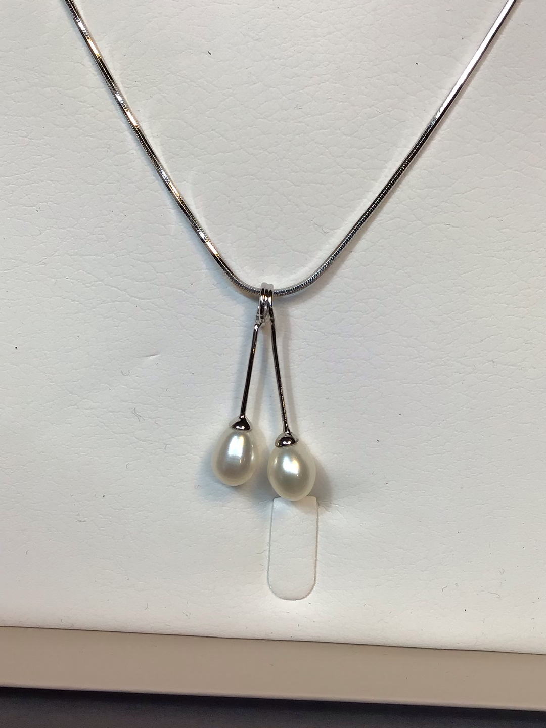 14K White Gold & Pearls Necklace (4+dwt) - image 2 of 8