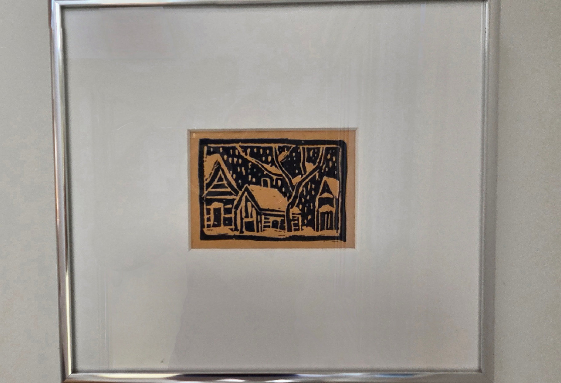Framed Artwork Prints and Carved Wood Mask - image 2 of 3