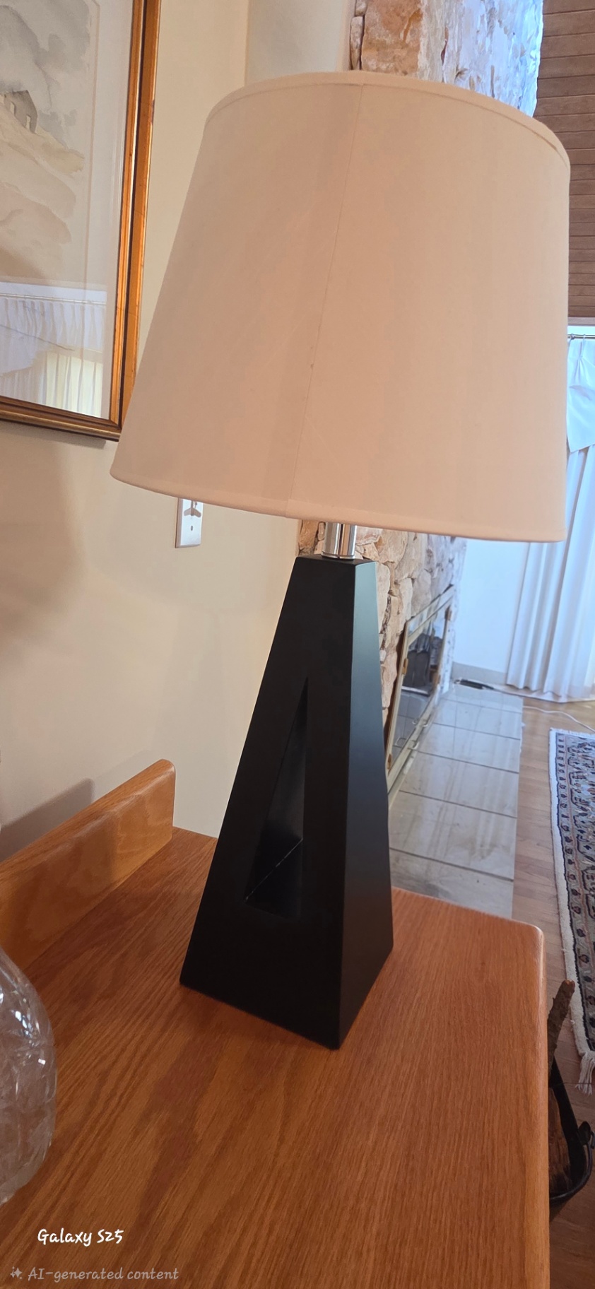 Pair of Modern Triangular Base Table Lamps - image 3 of 7
