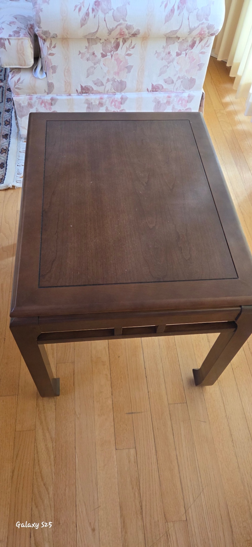rectangular side/console table in a Chinese/Ming-style design, - image 1 of 3