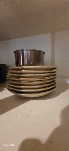 Stoneware Dinnerware Set with Leaf/Wheat Motif - image 8 of 12