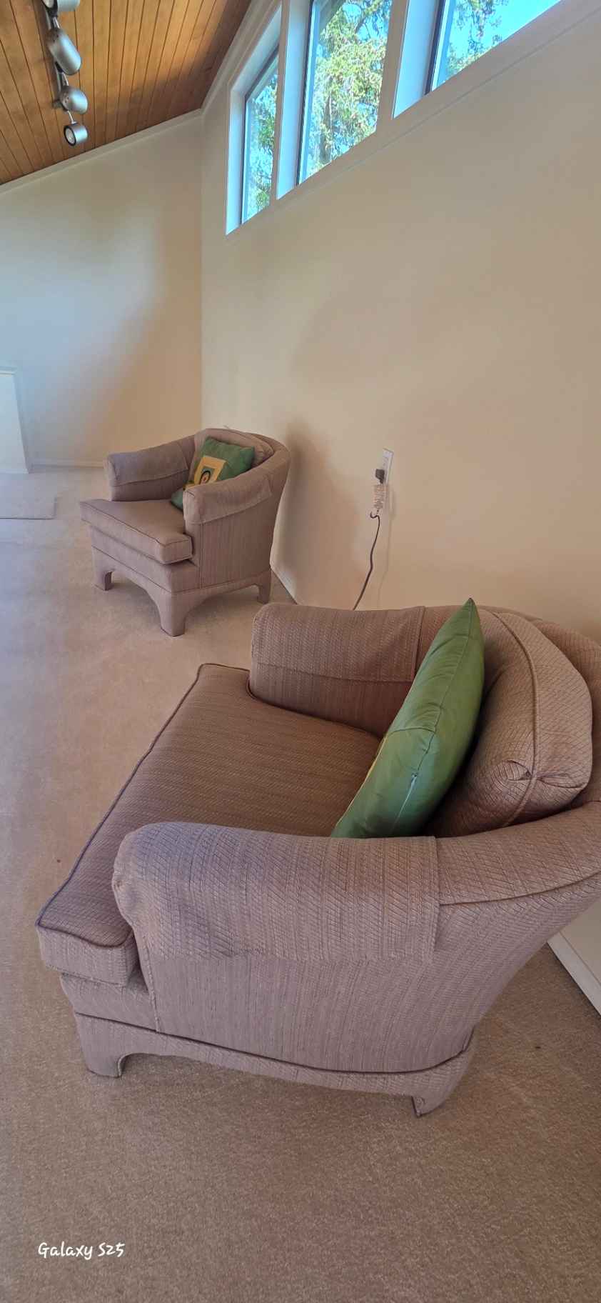 Upholstered Barrel-Back Armchairs (Pair) – Cushions Not Included - image 7 of 8