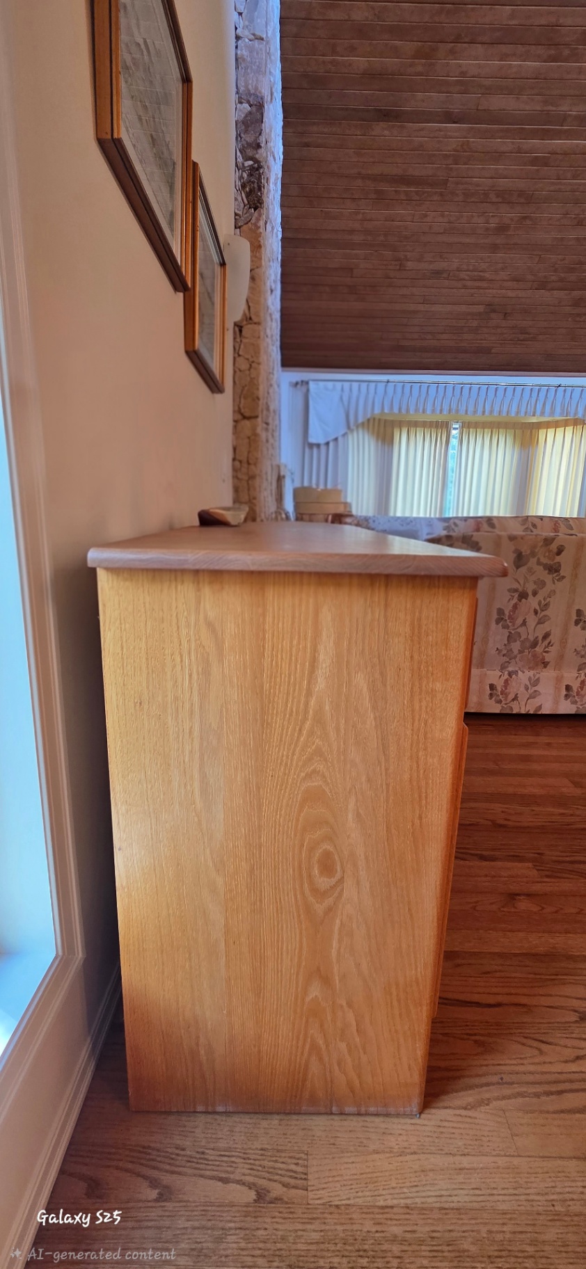 Wooden kitchen island with drawers and cabinet doors - image 3 of 4