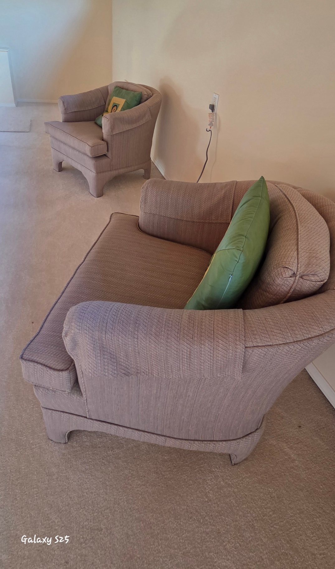 Upholstered Barrel-Back Armchairs (Pair) – Cushions Not Included - image 6 of 8