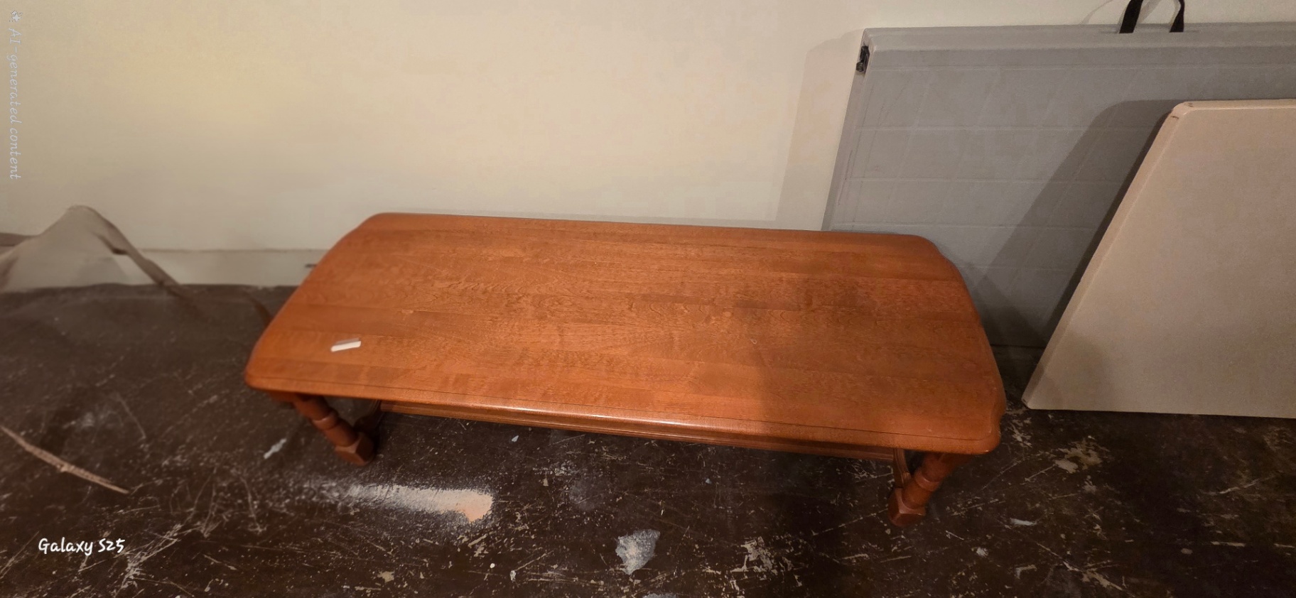 Solid Wood Coffee Table with Turned Legs and Lower Shelf - image 1 of 6