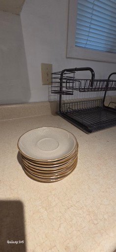 Stoneware Dinnerware Set with Leaf/Wheat Motif - image 4 of 12