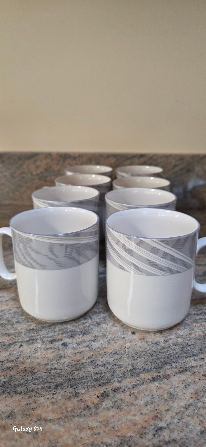 Porcelain Dinnerware Set – Grey Swirl Pattern - image 14 of 18