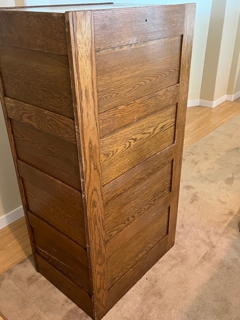 Antique Oak Filing Cabinet - image 2 of 2