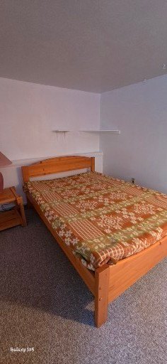 Wood Bed Frame with Mattress - image 2 of 3
