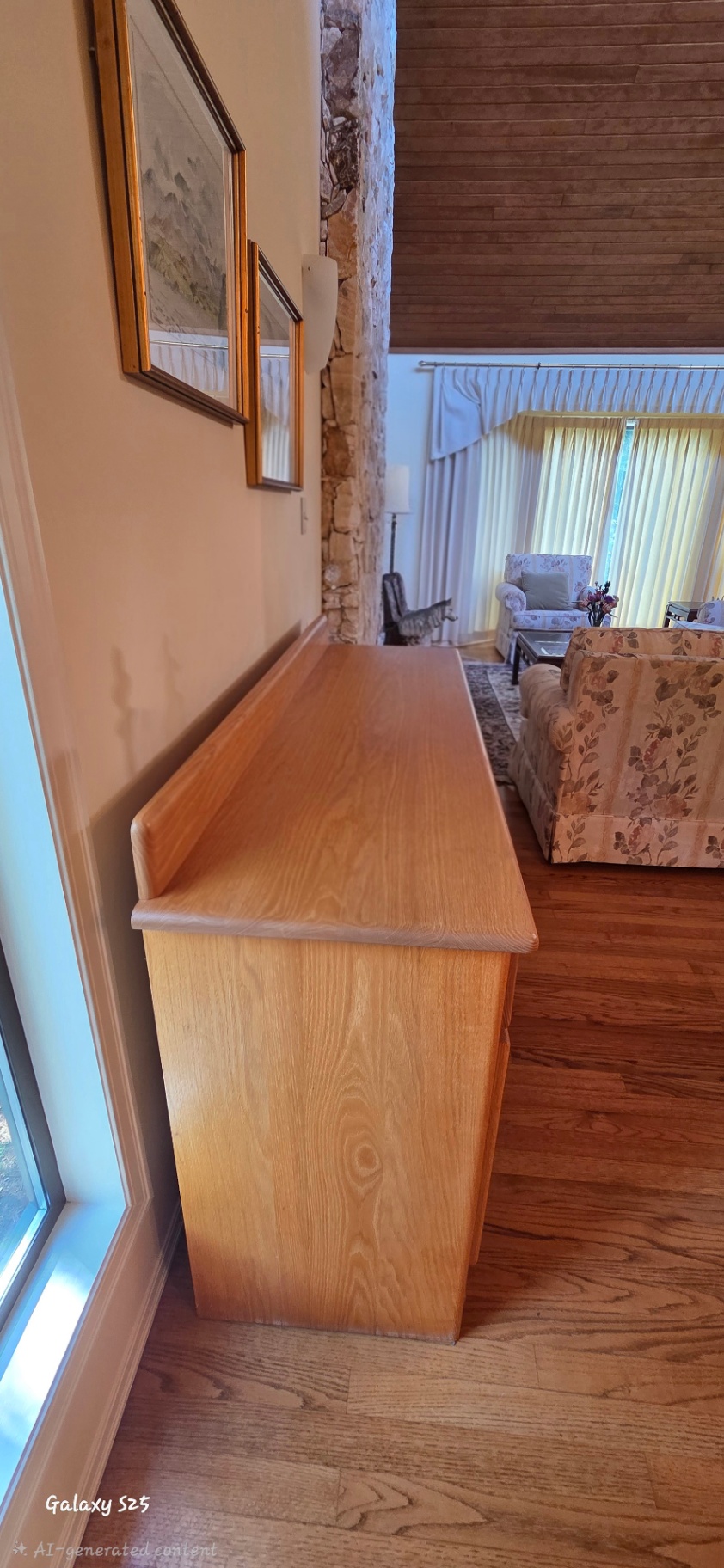 Wooden kitchen island with drawers and cabinet doors - image 4 of 4