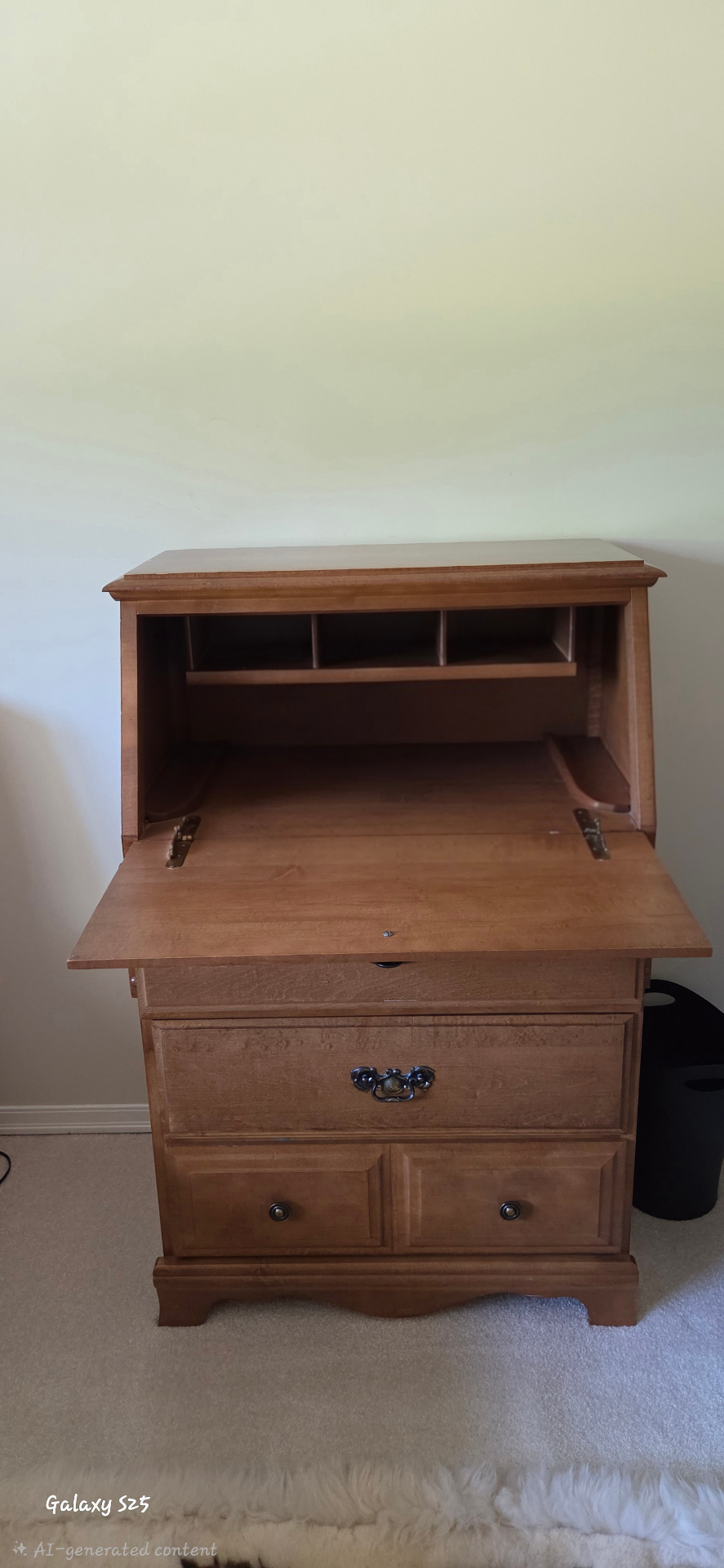 Wood Dresser/Chest of Drawers and Secretary Desk - image 2 of 2