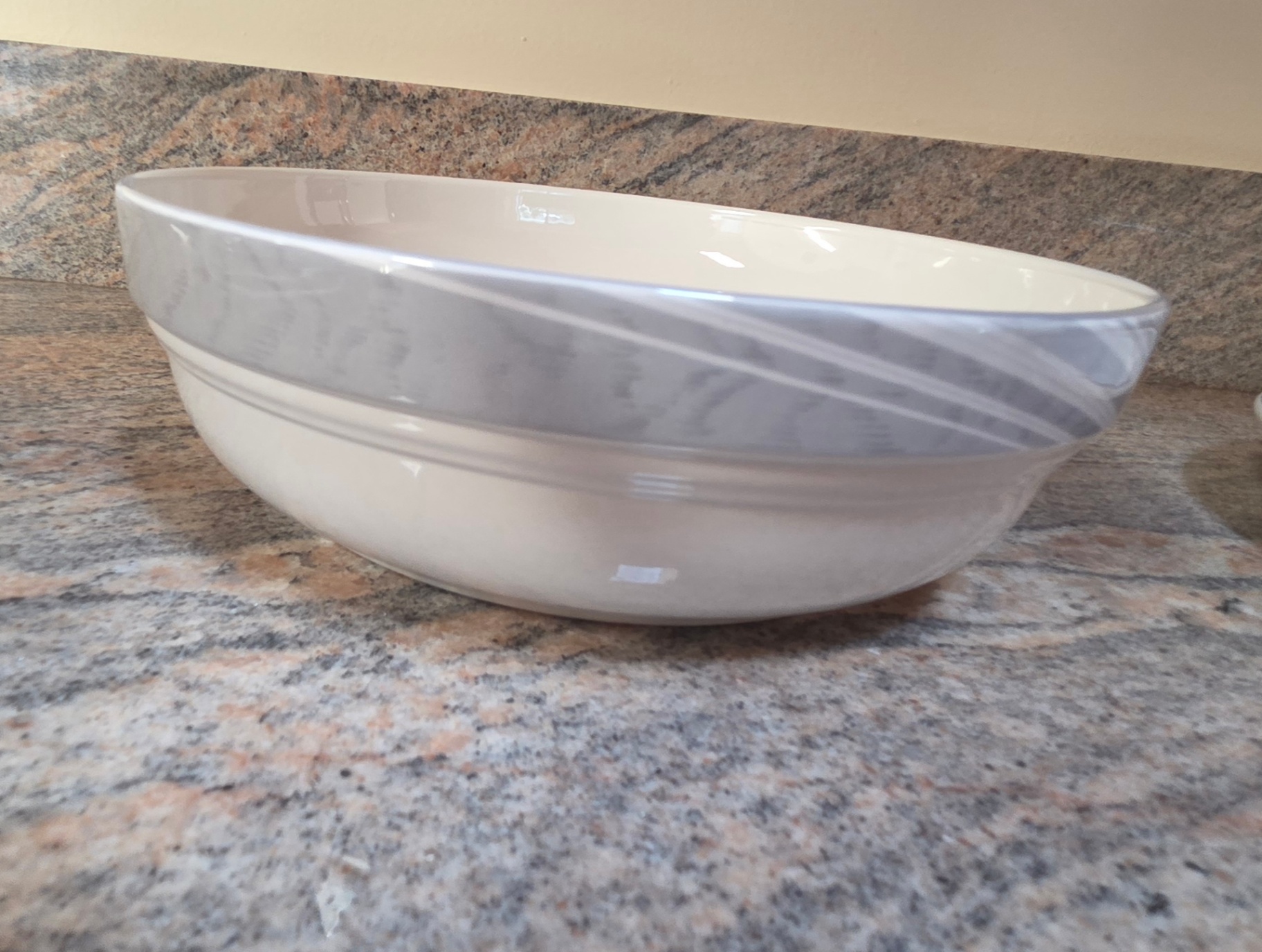 Porcelain Dinnerware Set – Grey Swirl Pattern - image 4 of 18