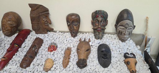 Collection of Carved Wood Tribal Masks & Figures - image 3 of 3