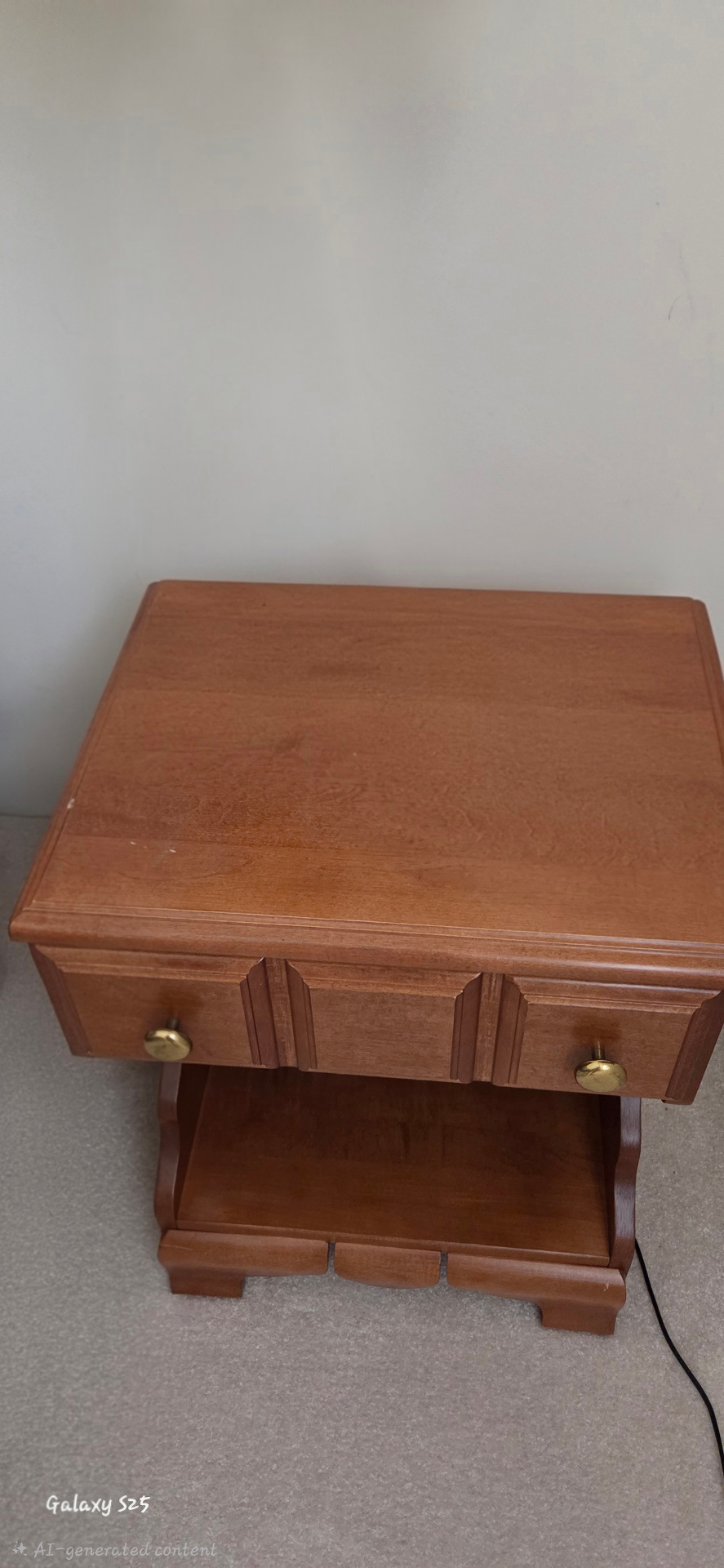 Wood Nightstand/Side Table with Drawer and Open Shelf - image 2 of 2