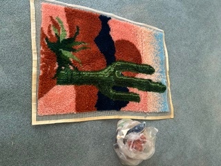 Wood Model Canoe with Figurines and Desert Cactus Wall Hanging - image 5 of 5