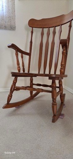 Solid Wood Spindle-Back Side Chair and Rocking Chair - image 6 of 7