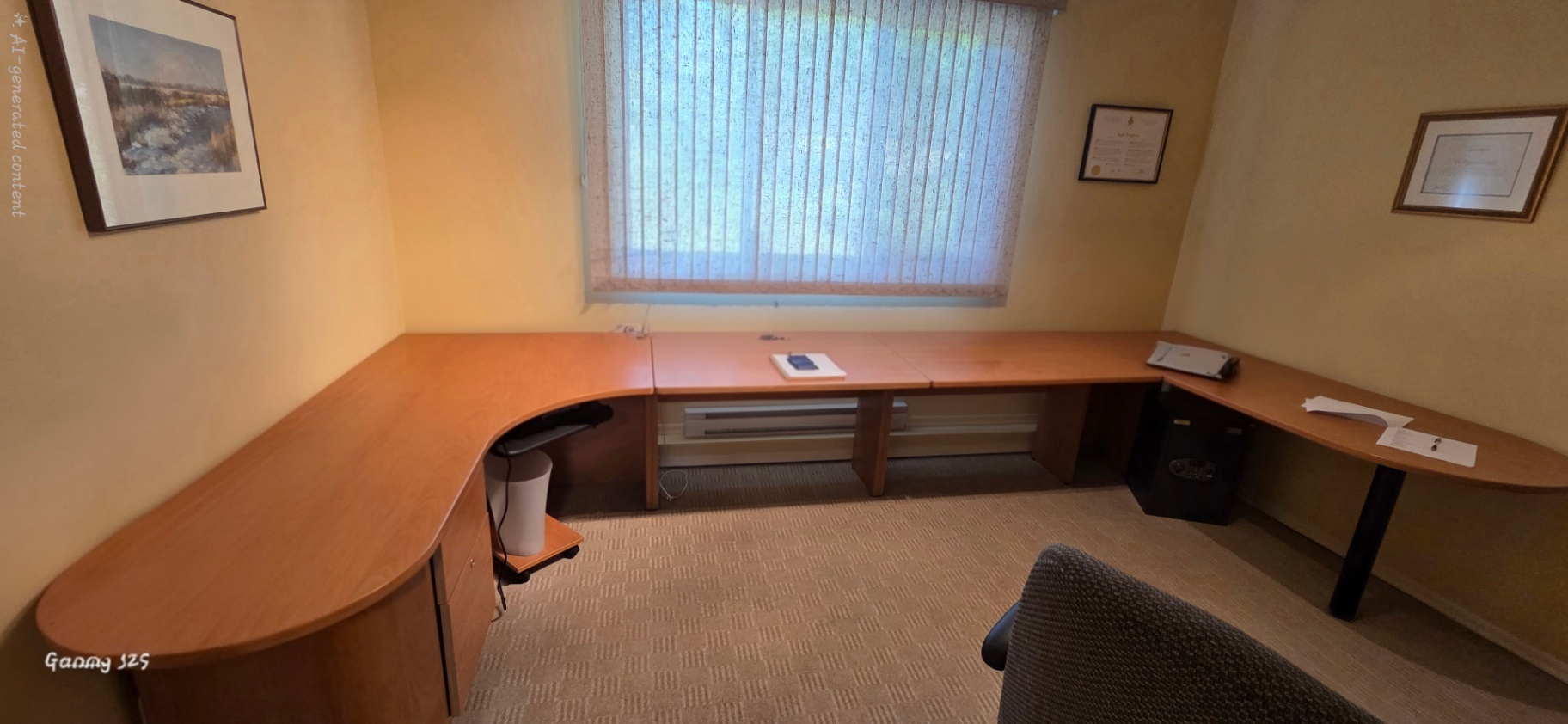 L-Shaped Corner Office Desk with Ergonomic Task Chair - image 3 of 5