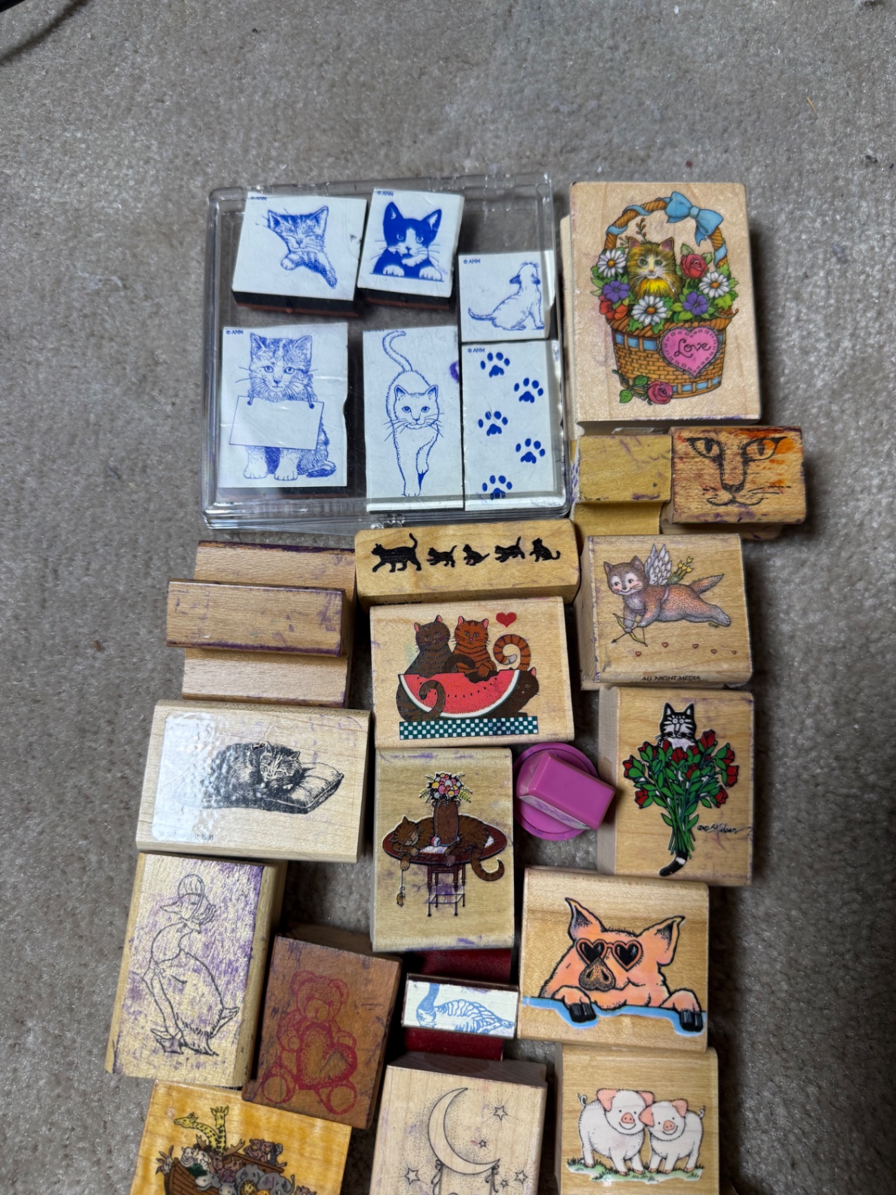 Assorted Animal Themed Wooden Rubber Stamp Set - image 2 of 3