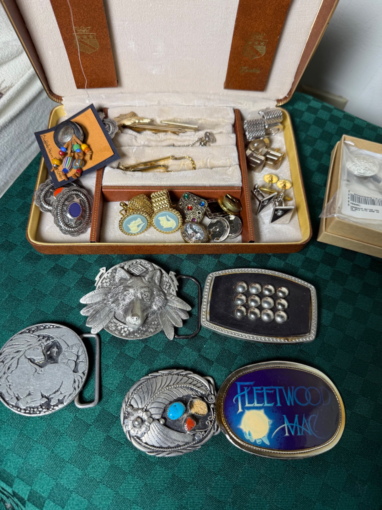 Assorted Belts, Buckles, Button Covers, and Tie Clips - image 2 of 10