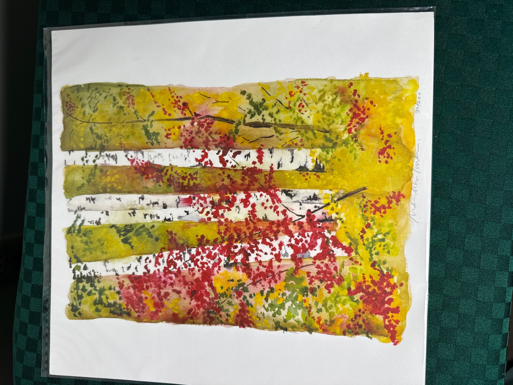 Set of three watercolor nature prints - image 2 of 4