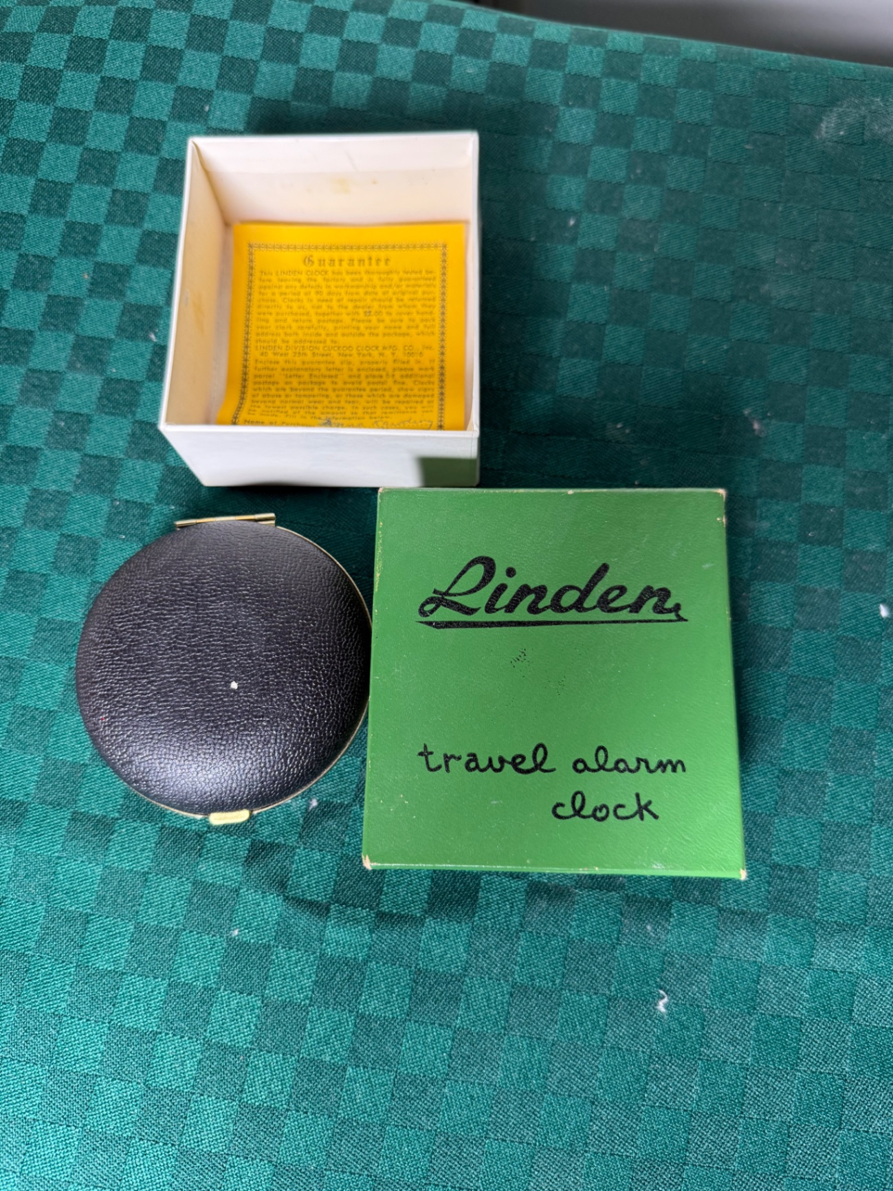 Vintage travel alarm clocks with boxes and case - image 3 of 6