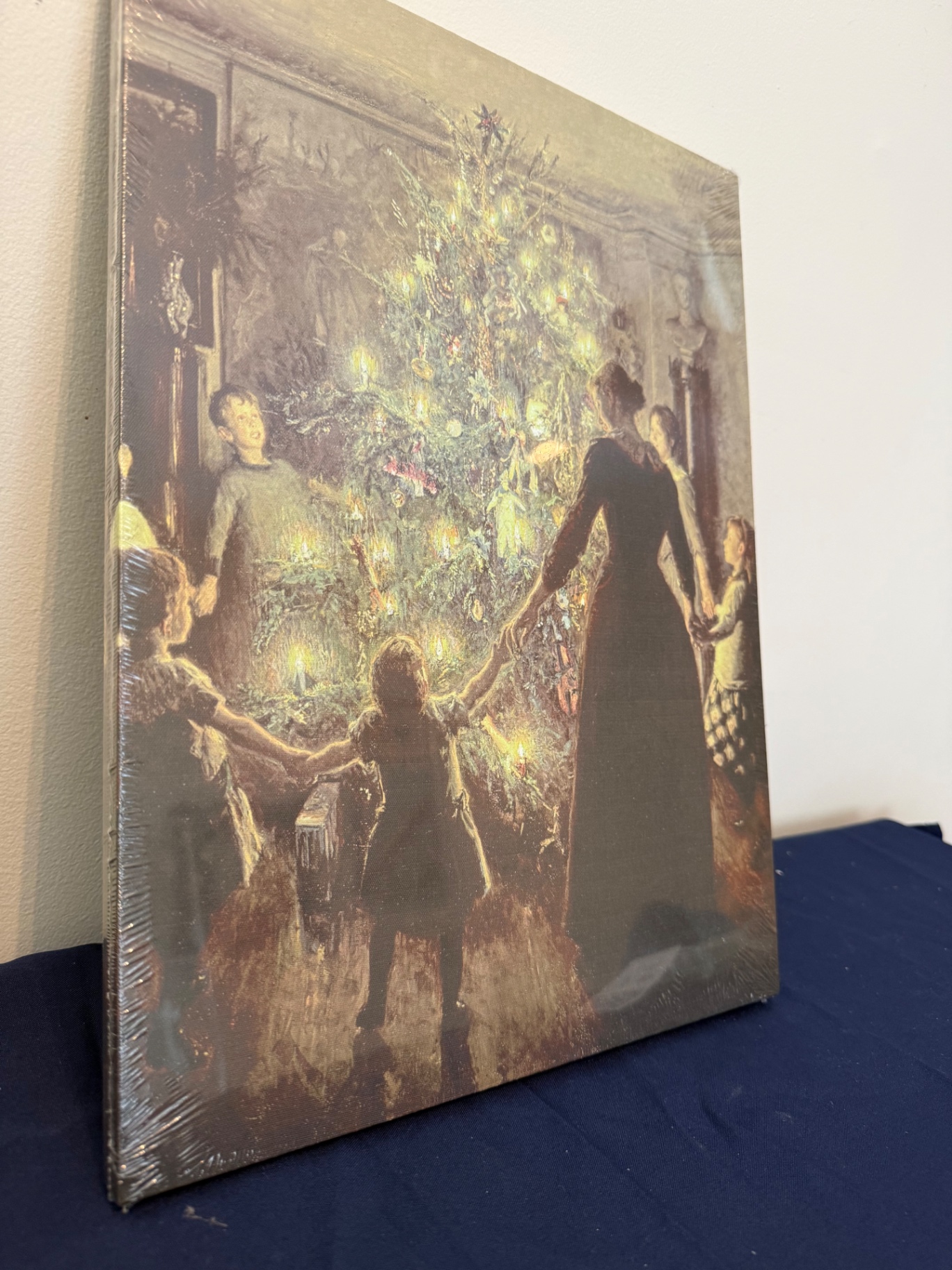 Family around Christmas Tree Canvas - image 1 of 5