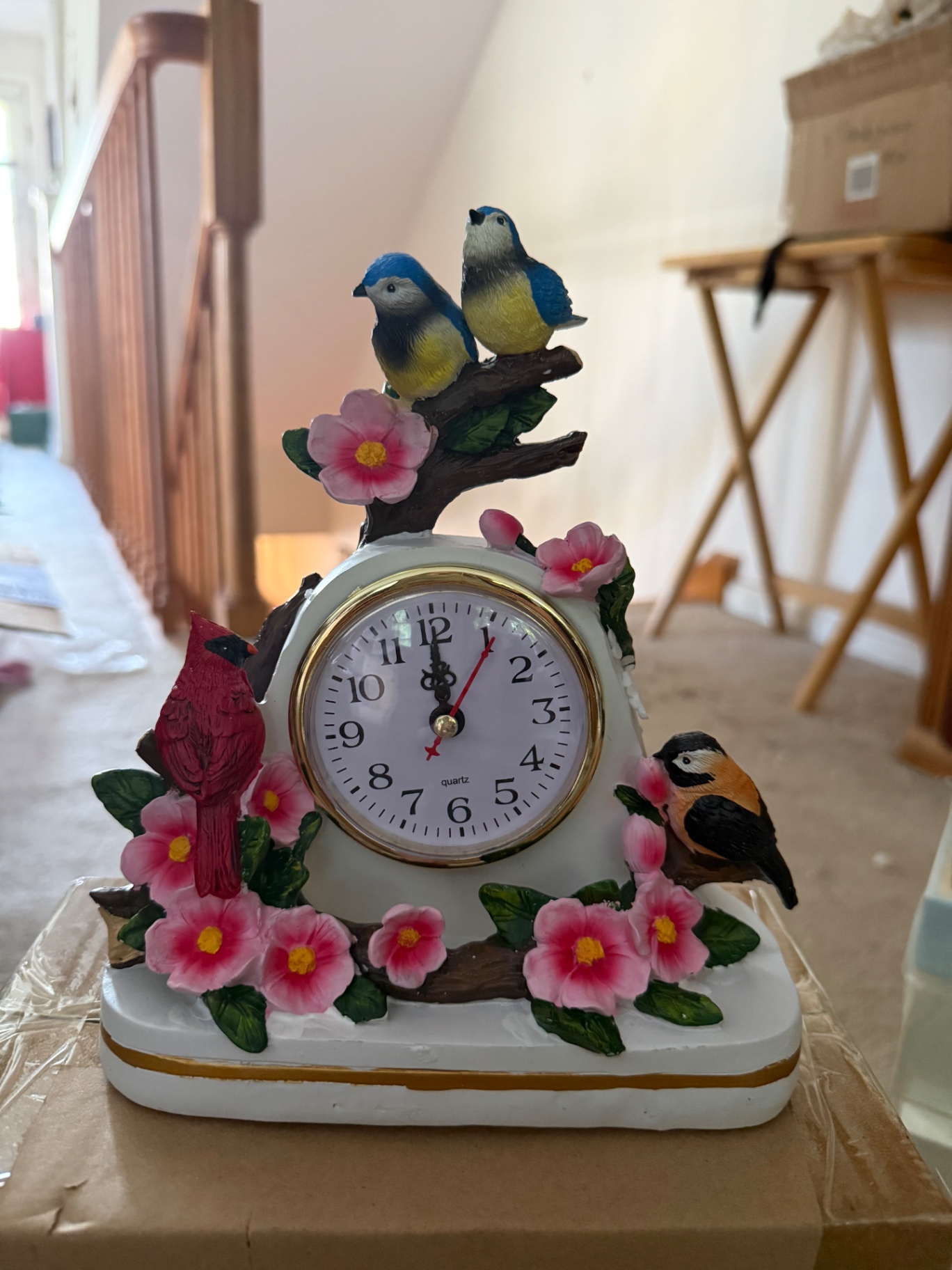 Bird Garden Tabletop Clock - image 1 of 4