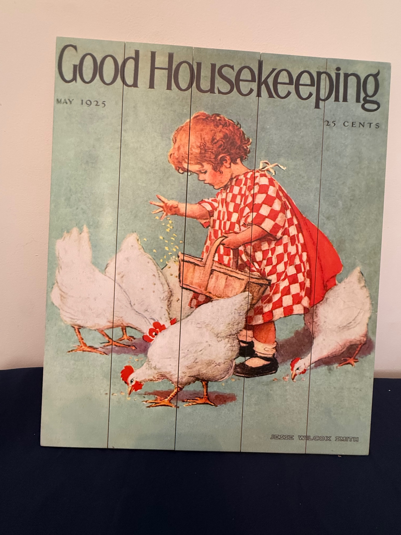 Good Housekeeping May 1925 cover wood art panel - image 1 of 3