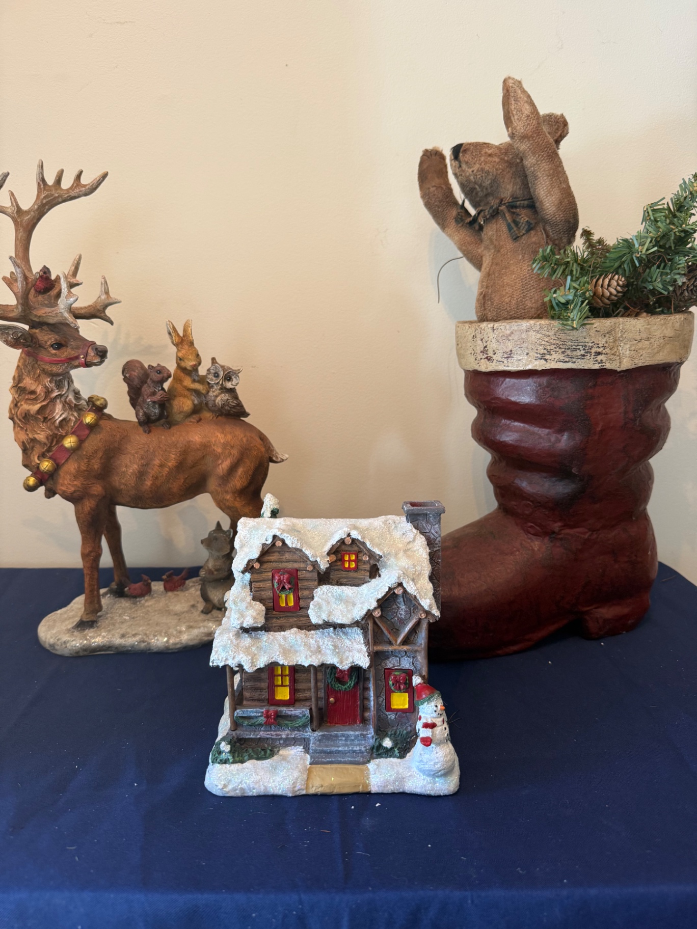 Christmas Decorative Figurines and Stocking Planter - image 1 of 6