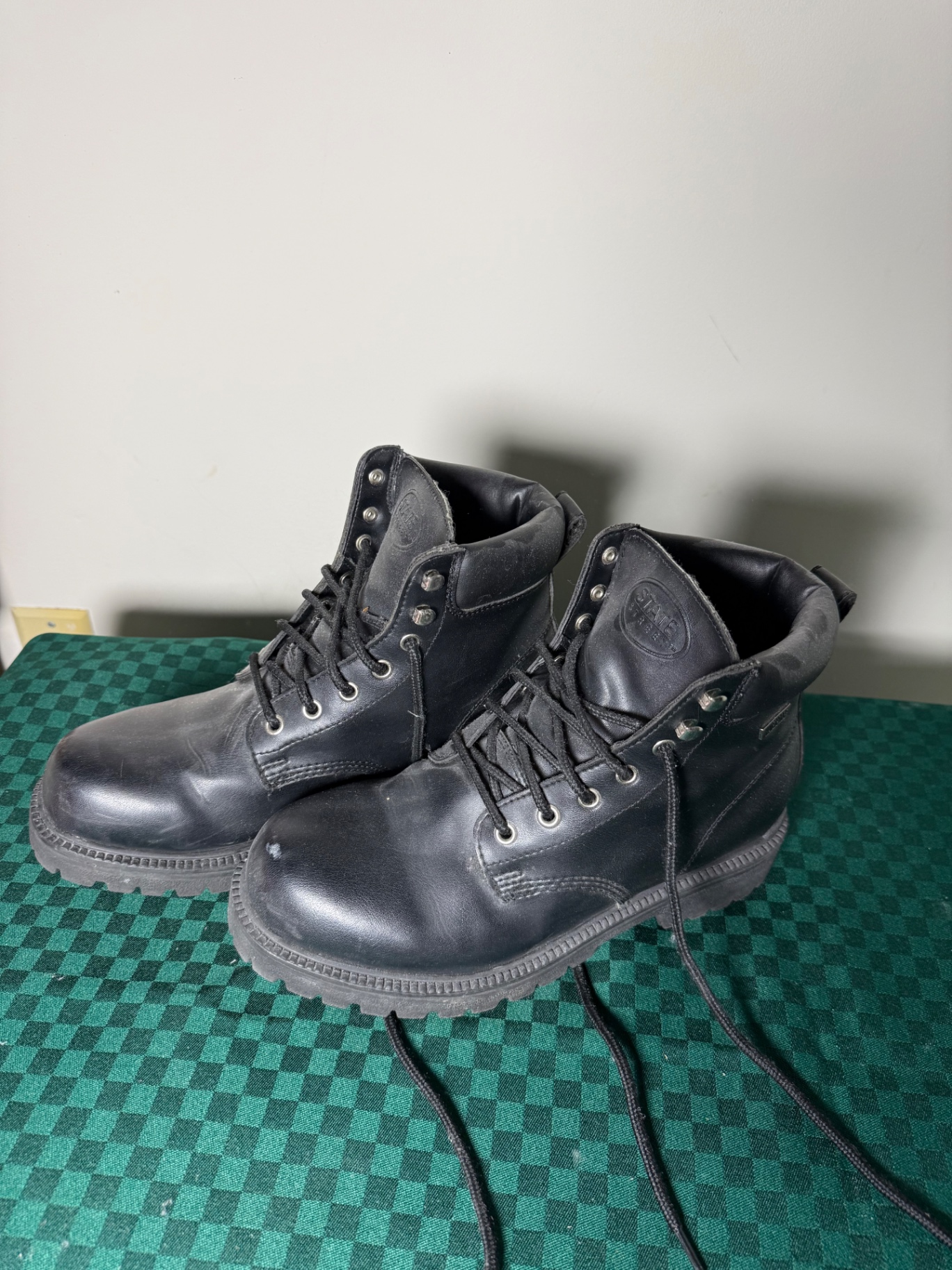 Black leather boots 2 Pairs Size 9 Men’s  - image 2 of 7