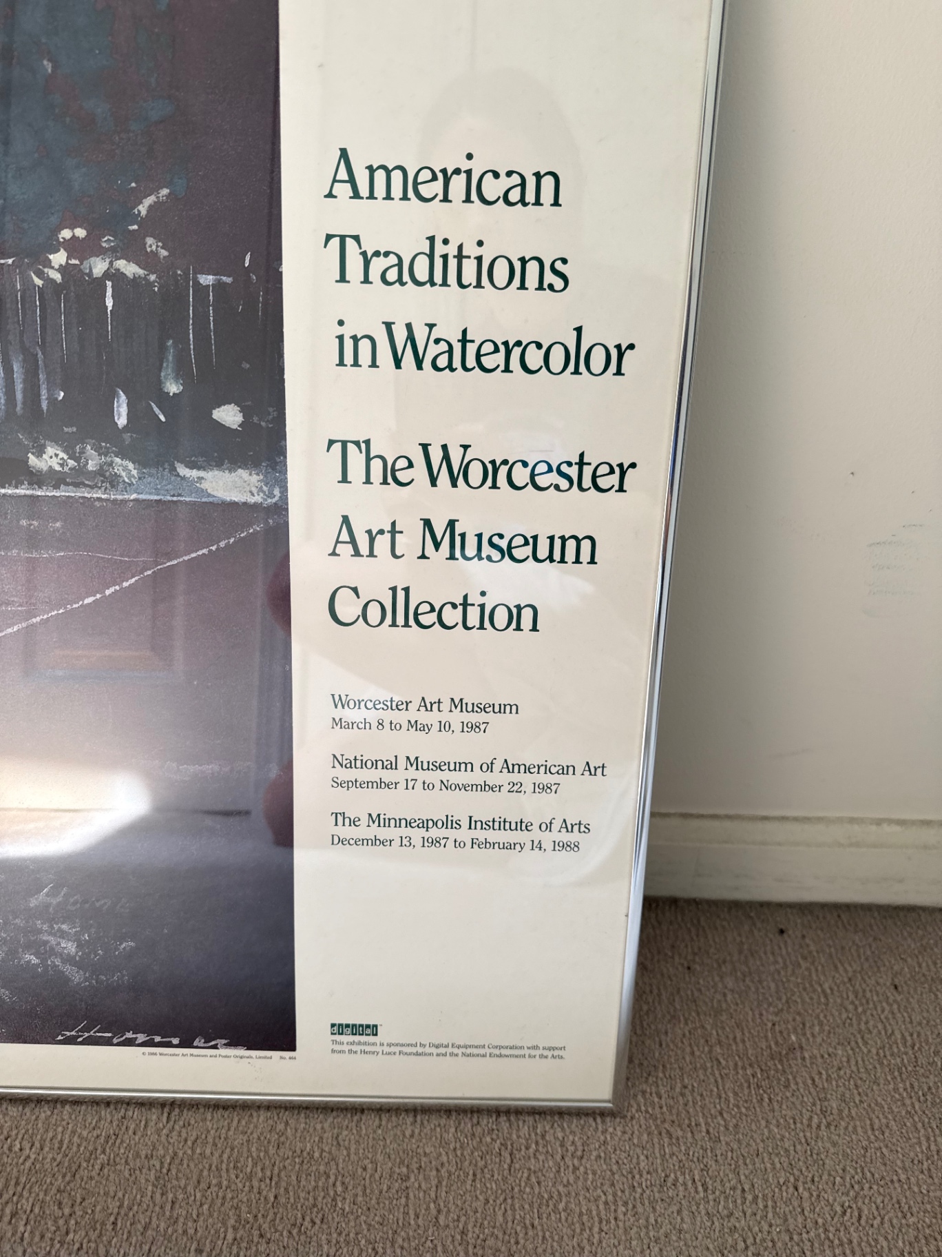 Framed Worcester Art Museum watercolor print: American Traditions in Watercolor - image 2 of 7