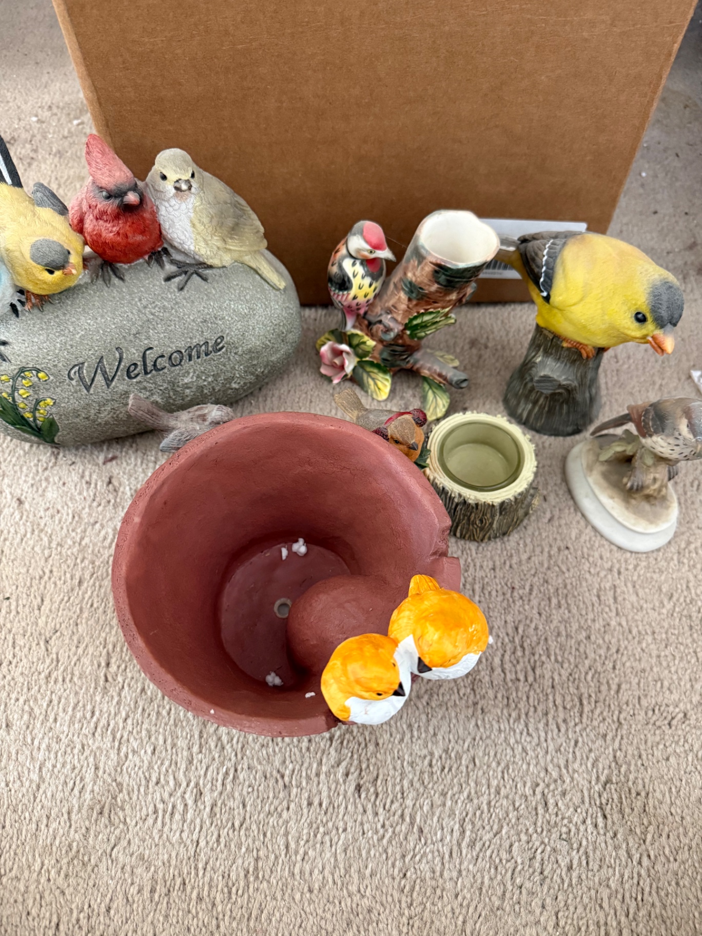 Bird-themed decorative figurines and planters - image 5 of 5