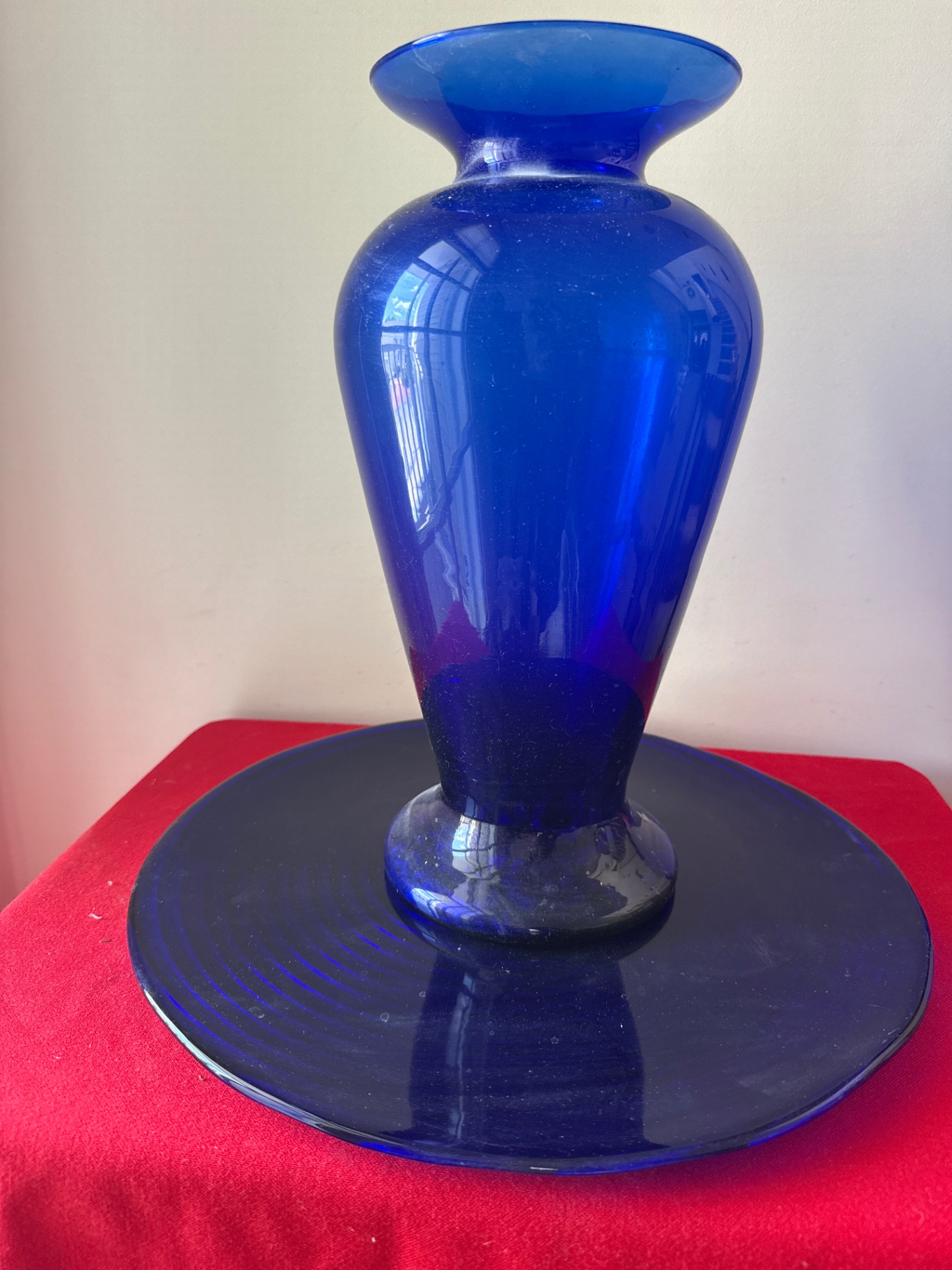 Cobalt Blue Glass Vase - image 2 of 3