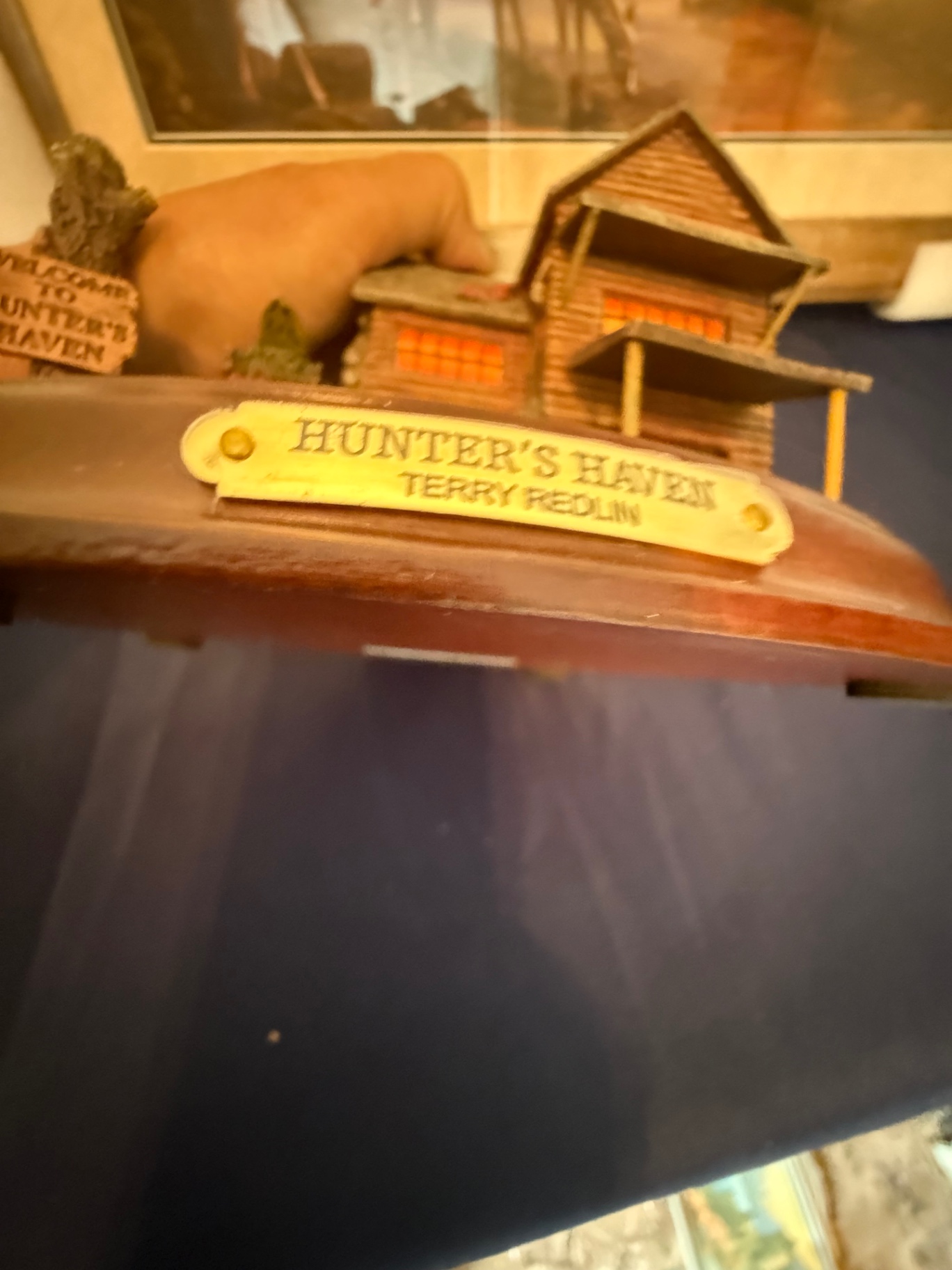 Deer Artwork and Hunter's Haven Cabin Diorama - image 3 of 4